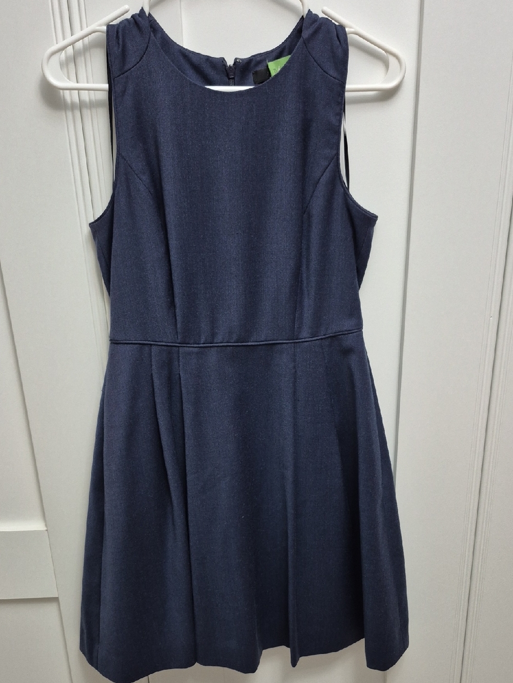 J. Crew Navy Sleeveless Fit-and-Flare Mini Dress